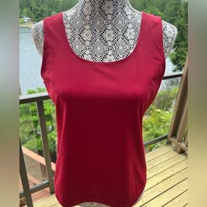 Chico’s burgundy maroon classic microfiber tank - Size 1 (Chico’s 8-10 M)